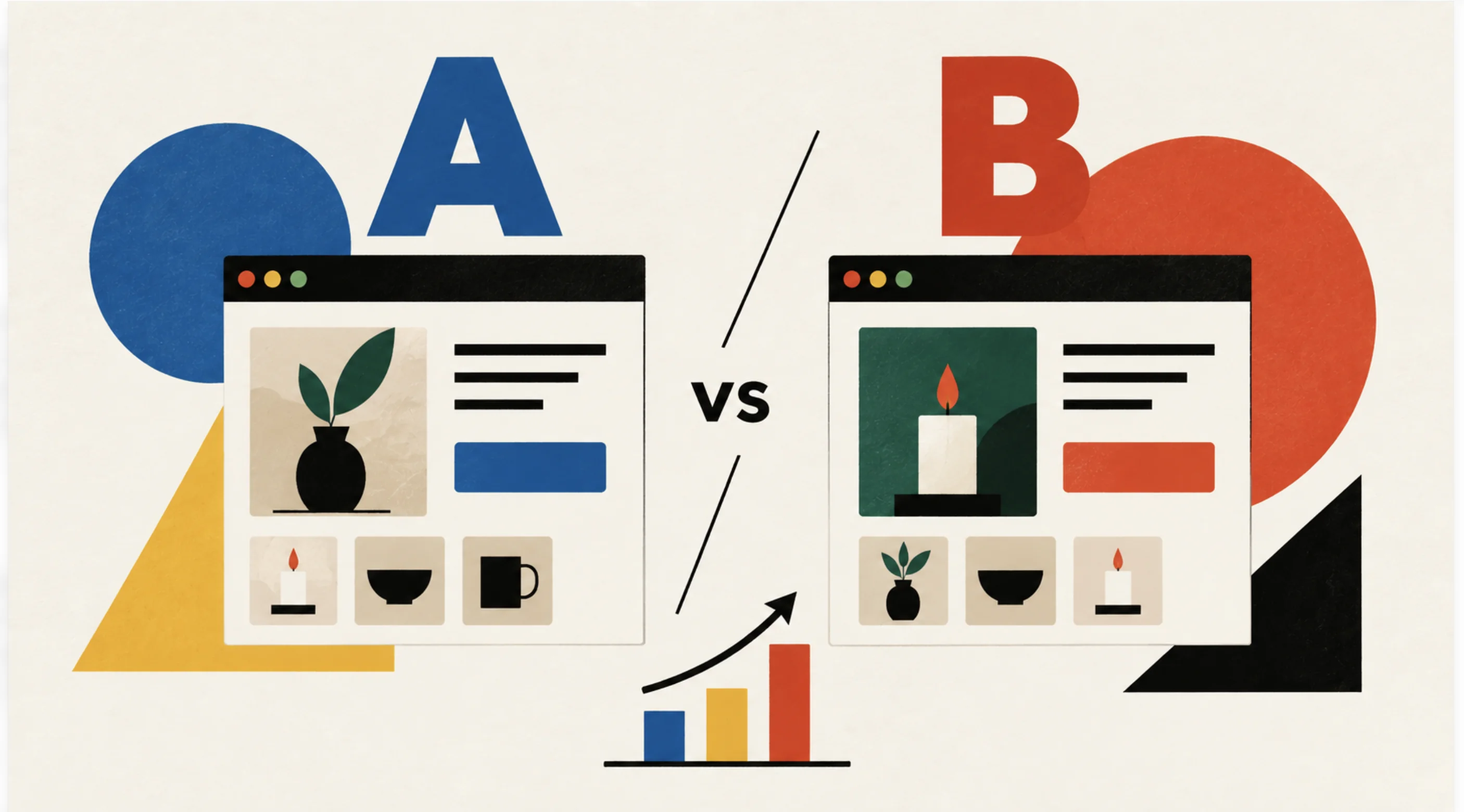 A/B testing: users randomly split into a control group and a treatment group